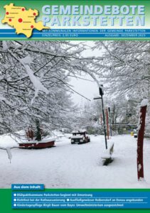 Verschneiter Rathauspark im Dezember
