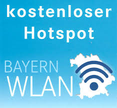 Logo des BayernWLAN in blau und weiß